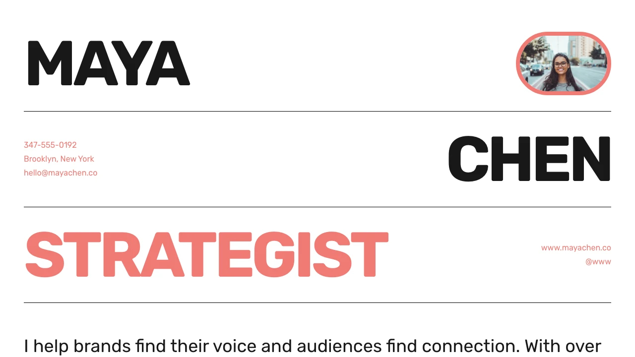 Loading preview of Creative Resume